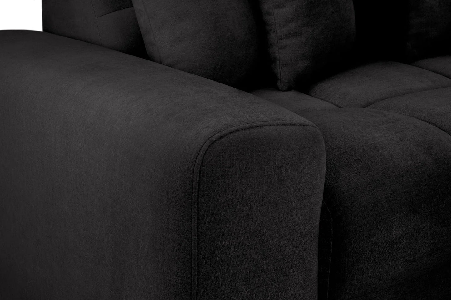 The Wiltshire Statement Right Hand Corner Sofa In Black