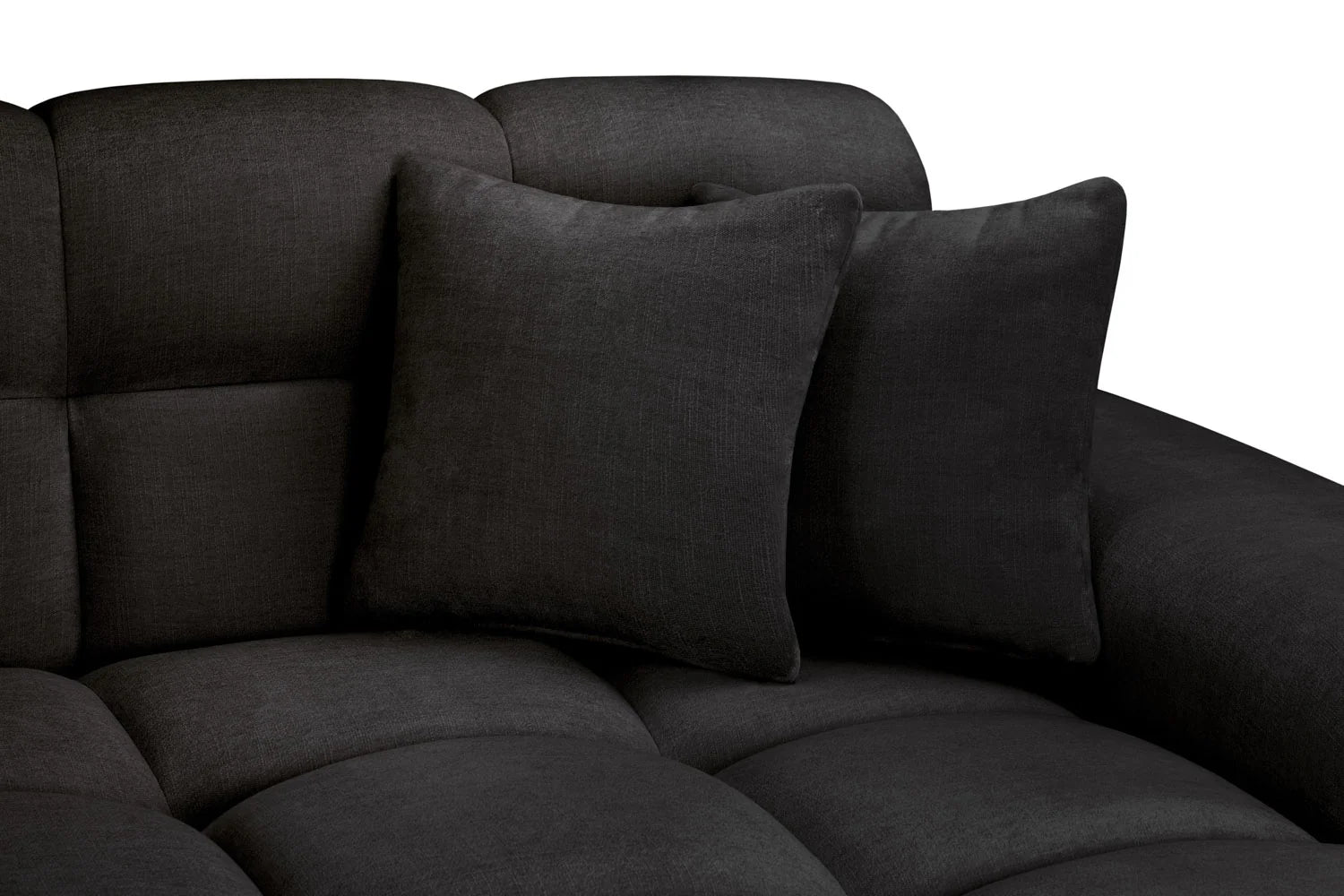 The Wiltshire Statement Left Hand Corner Sofa In Black