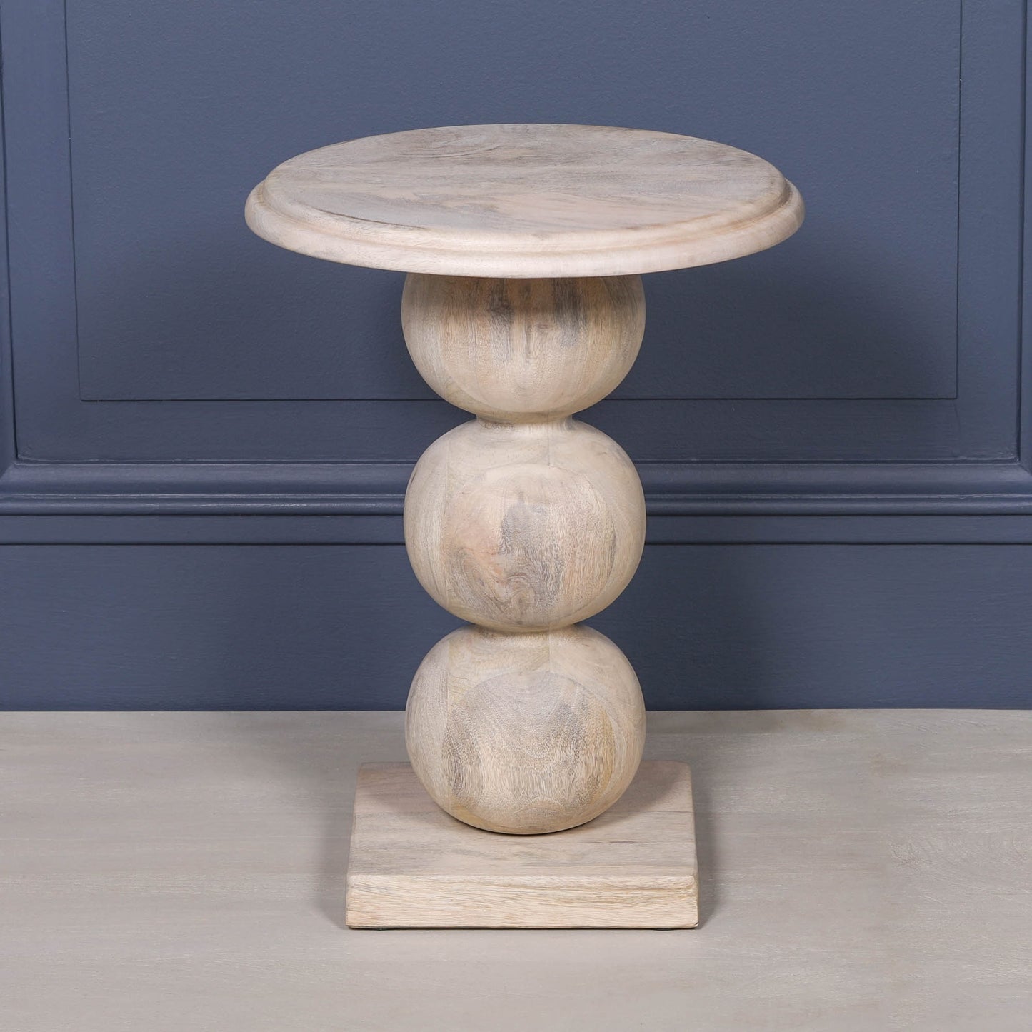 Blanchie Wooden Stacked Ball Side Occasional Table