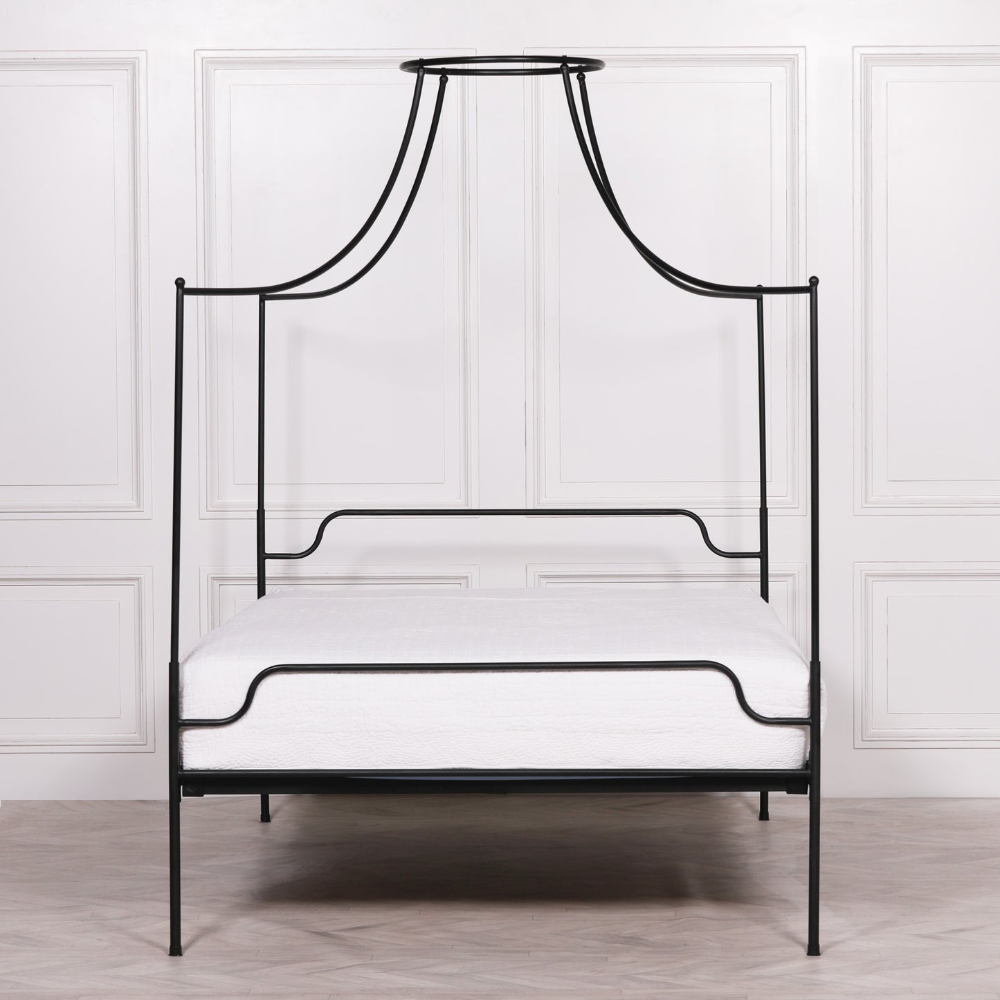 Black Iron 5ft King Size Poster Bed