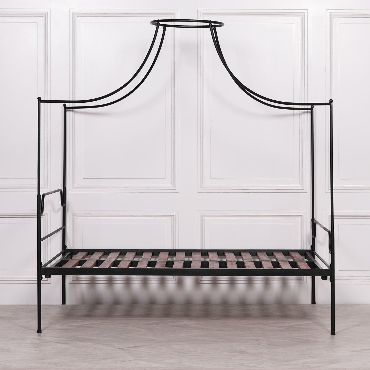 Black Iron 5ft King Size Poster Bed