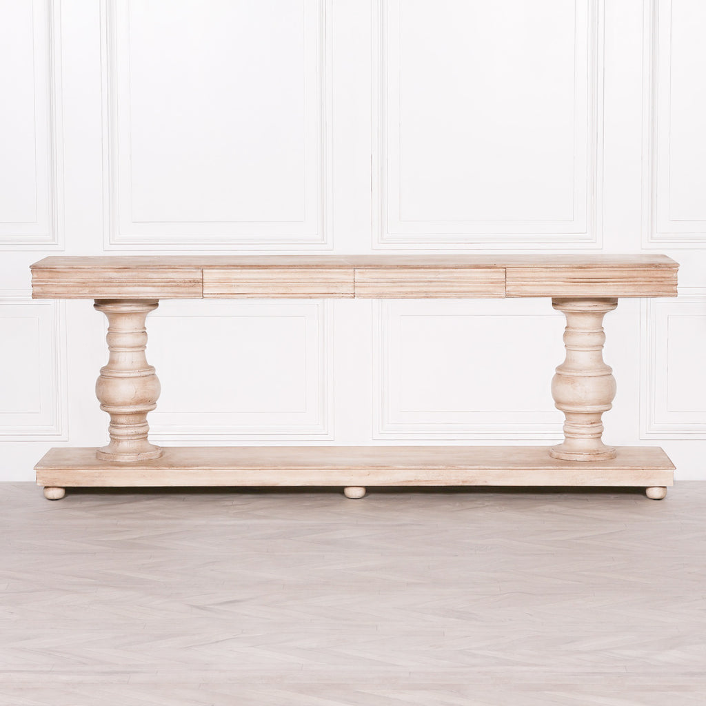 Wooden Console Table with Drawers