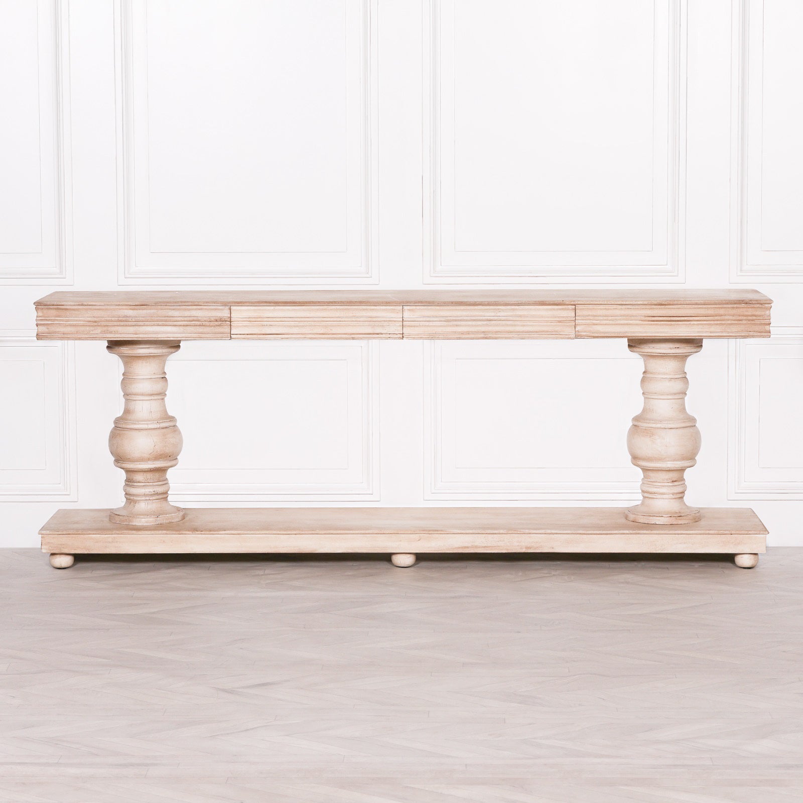 Wooden Console Table with Drawers