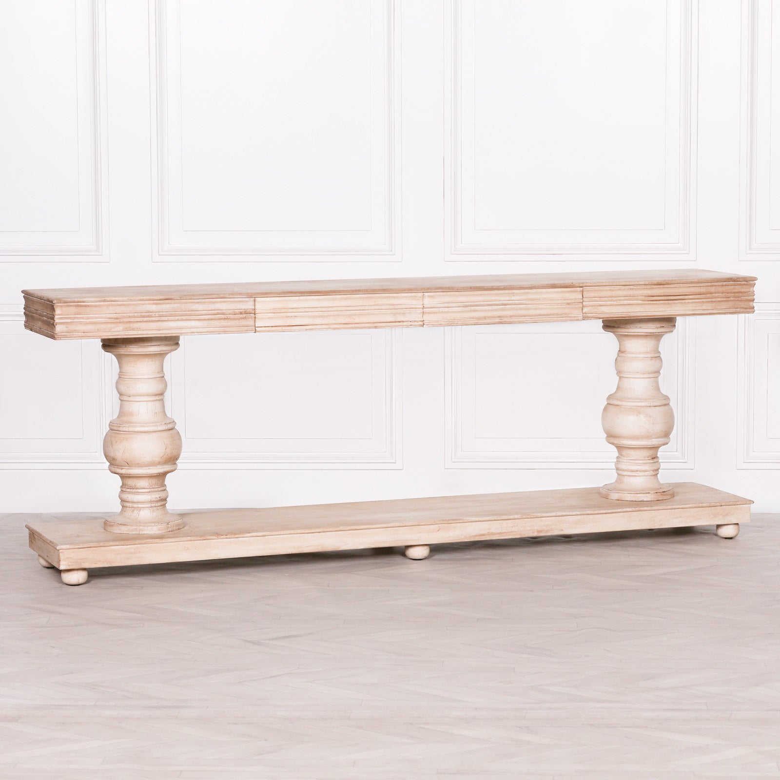 Wooden Console Table with Drawers