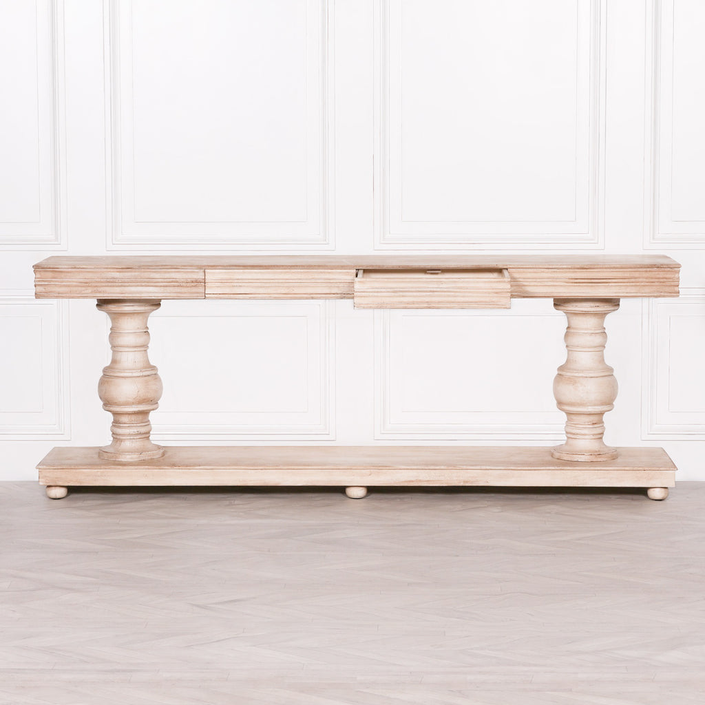 Wooden Console Table with Drawers