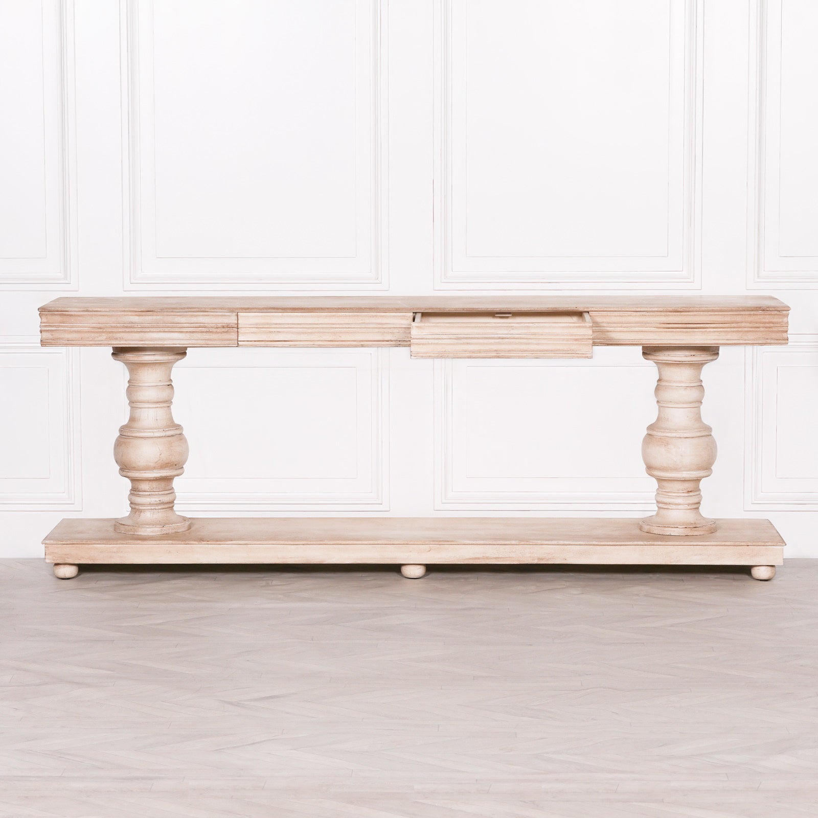 Wooden Console Table with Drawers