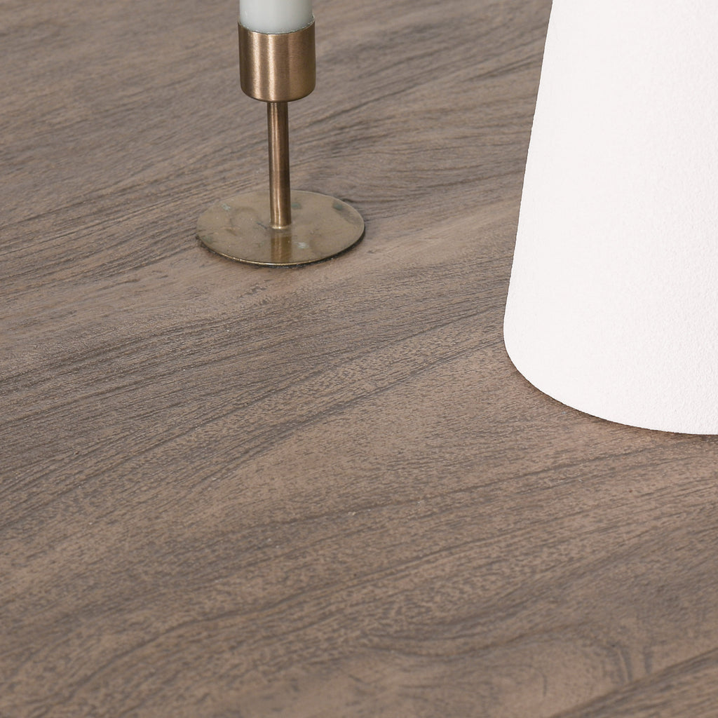 Black Wooden Round Column Dining Table With 4 Chairs