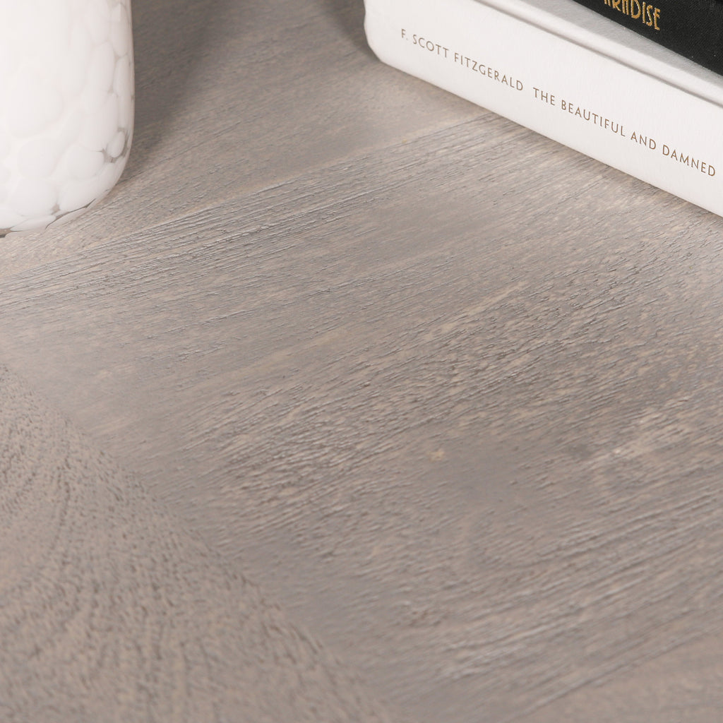 Blanche Wood Rustic Washed Rectangular Dining Table 210cm With 6 Louis Chairs