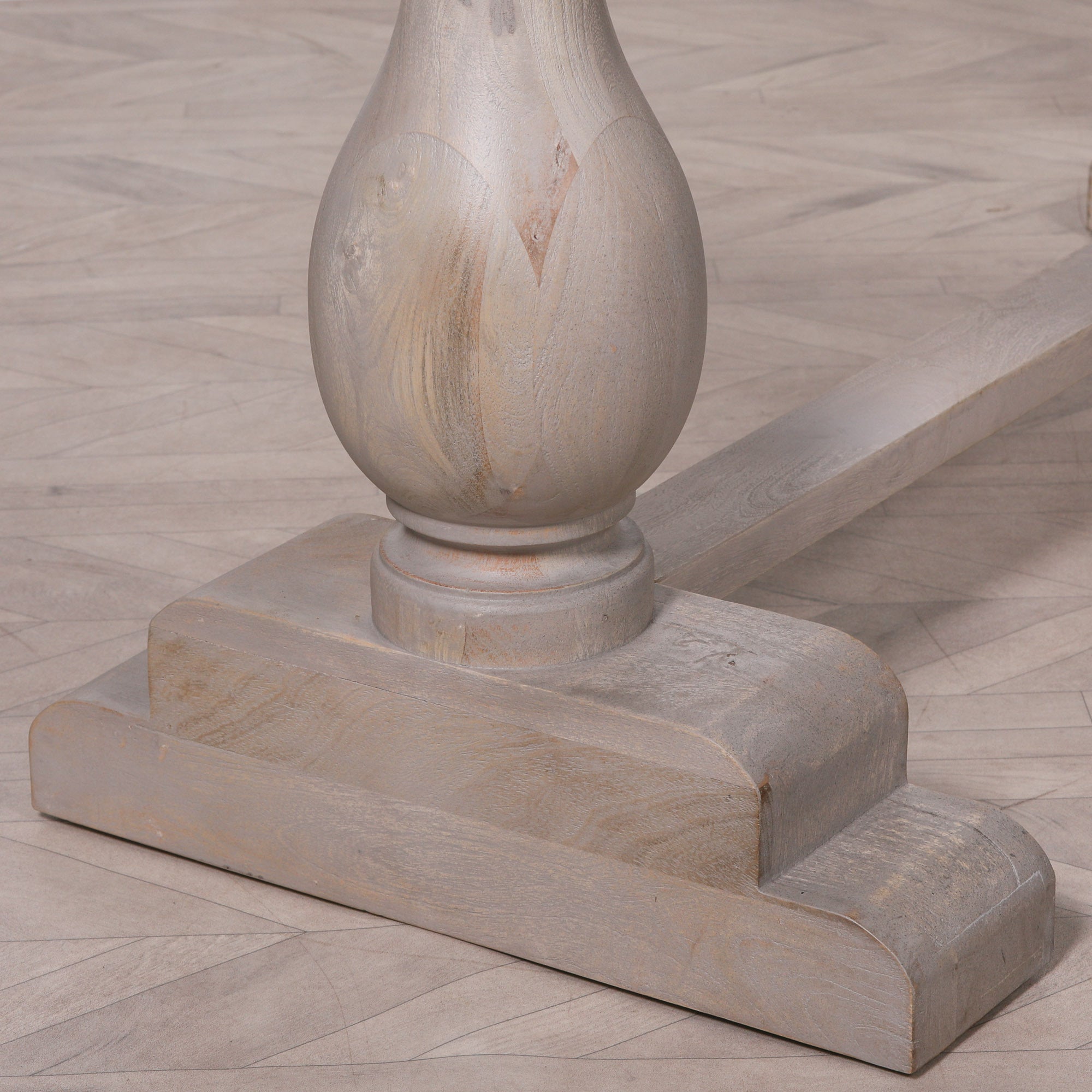 260cm Blanche Wood Rustic Rectangular Dining Table With 8 Louis Chairs