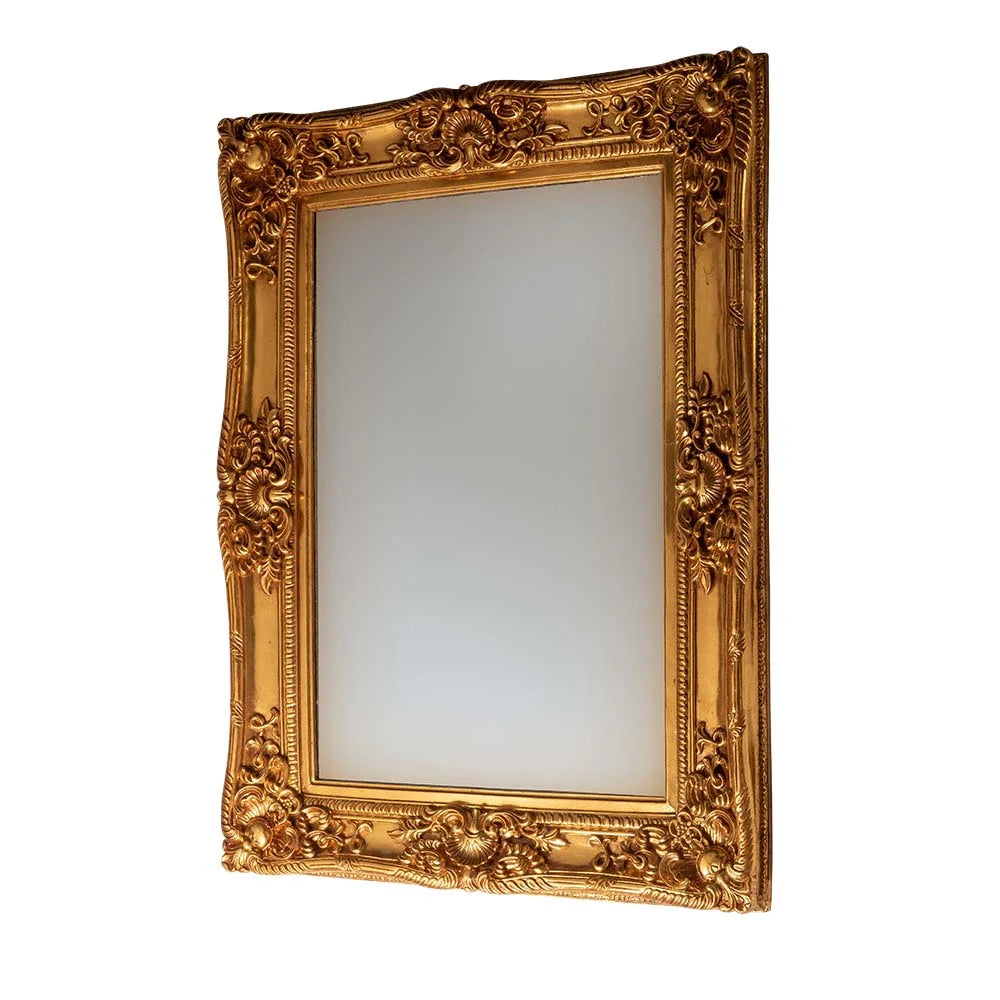 Ornate French Wall Mirror Gilt Gold