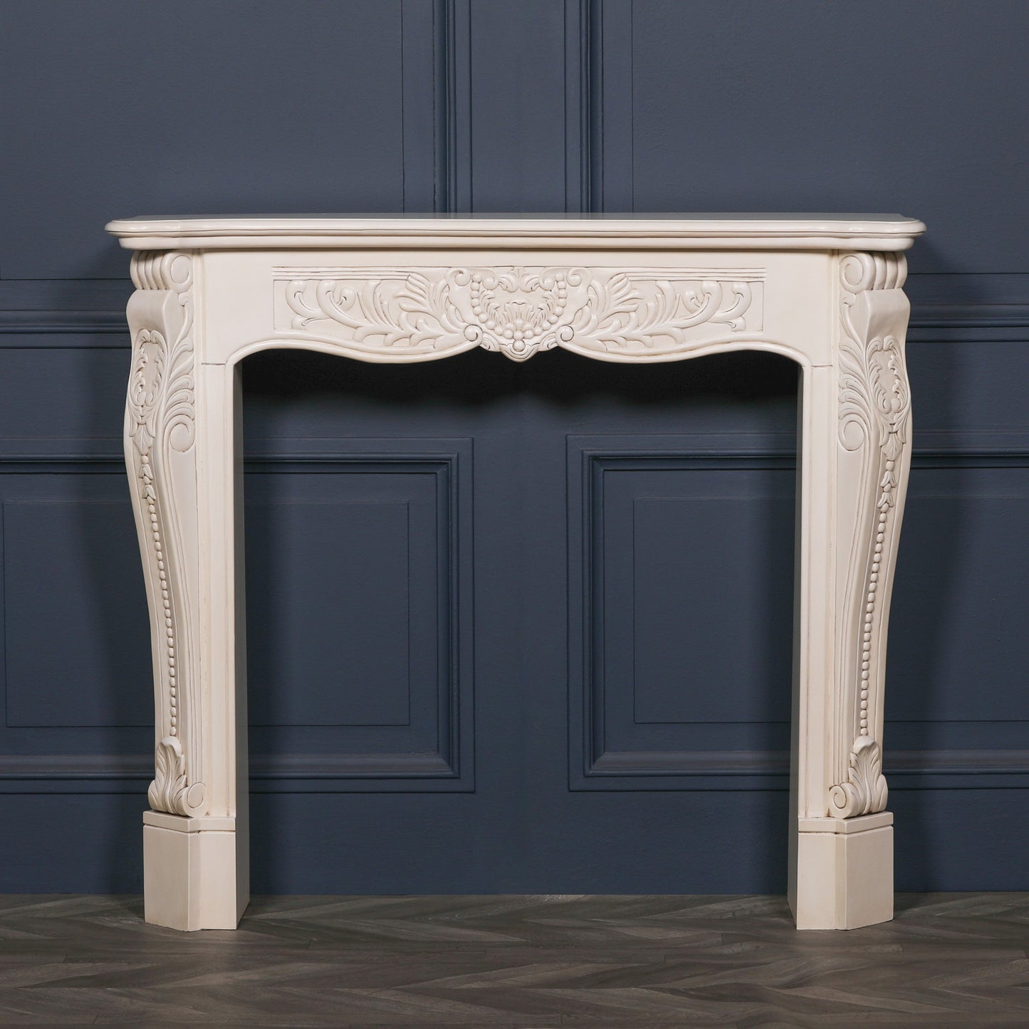 Aged Ivory Carved Fire Surround