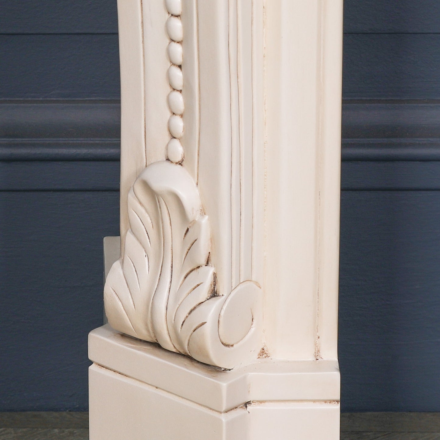 Aged Ivory Carved Fire Surround