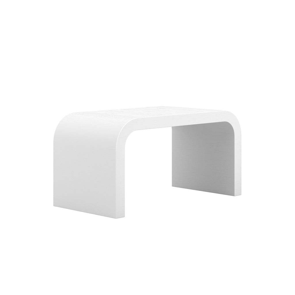 Harry Christian Home White Wood Grain Effect Arched Coffee Table