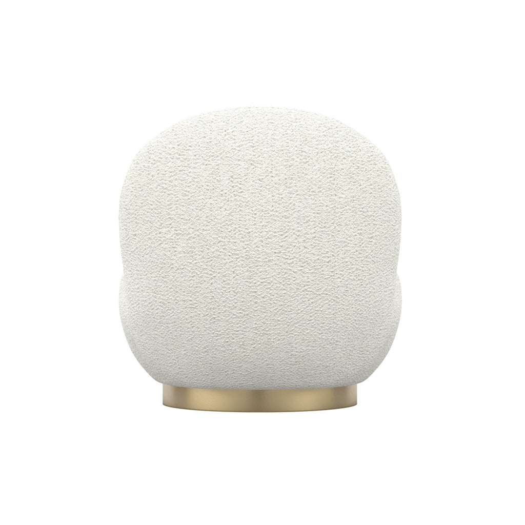 Harry Christian Home Ivory And Brushed Gold Accent Chair