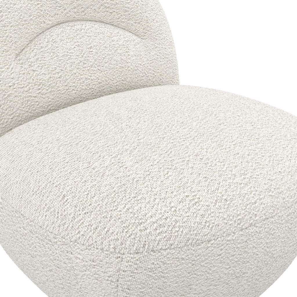 Harry Christian Home Ivory And Brushed Gold Accent Chair