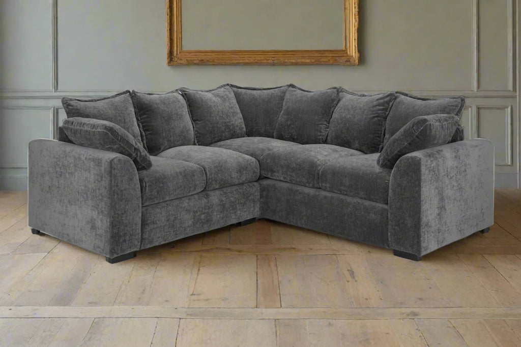 Large grey corner sofa available at heritage home uk