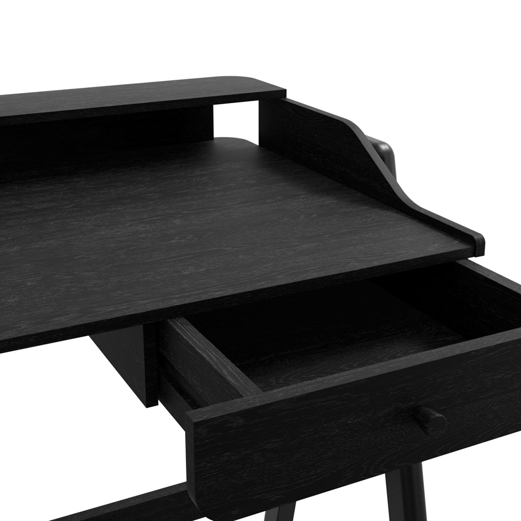 Harry Christian Home Black Wood Grain Effect Office Desk