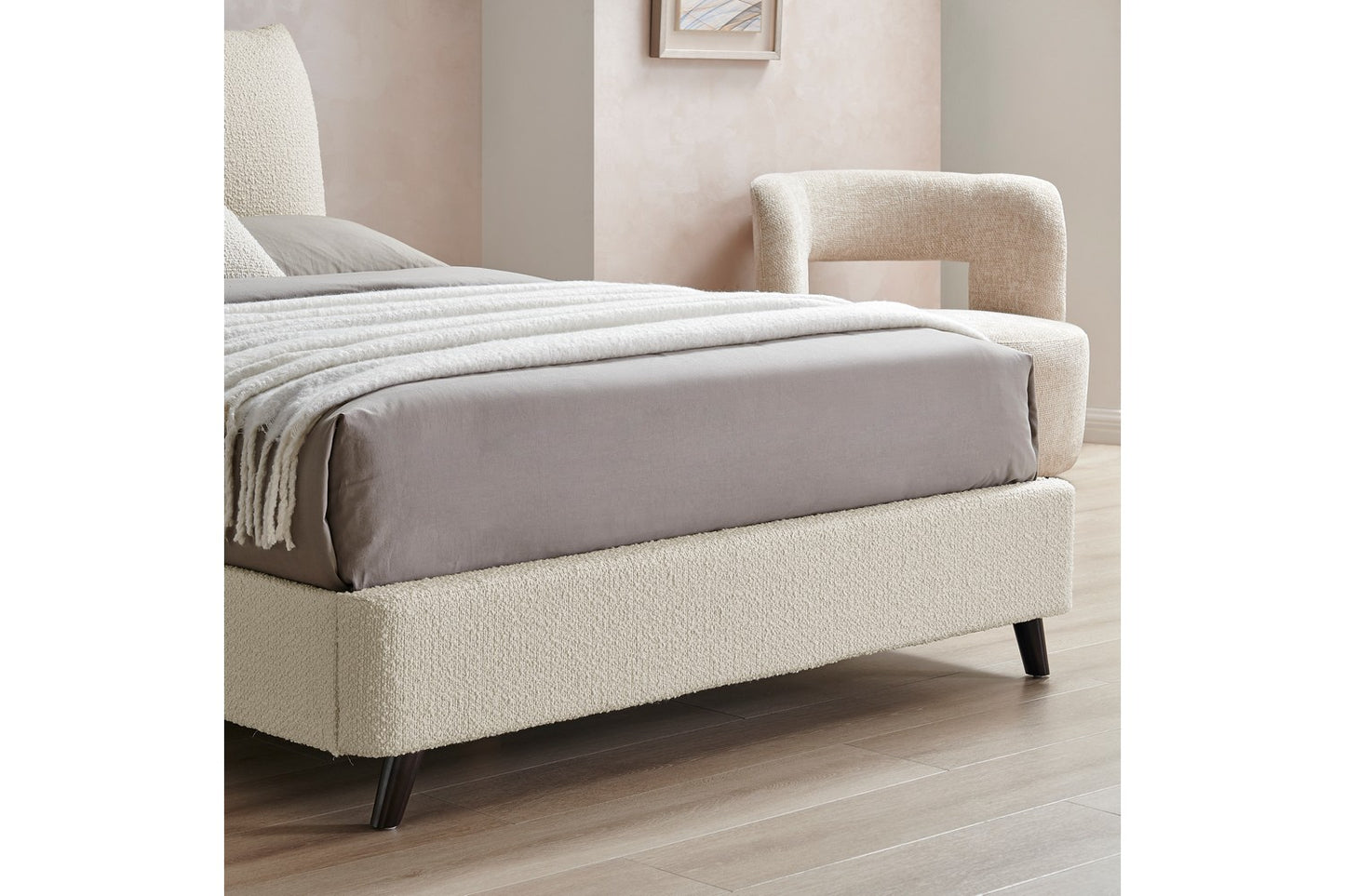 The Hampshire Double Bed In Boucle Ivory