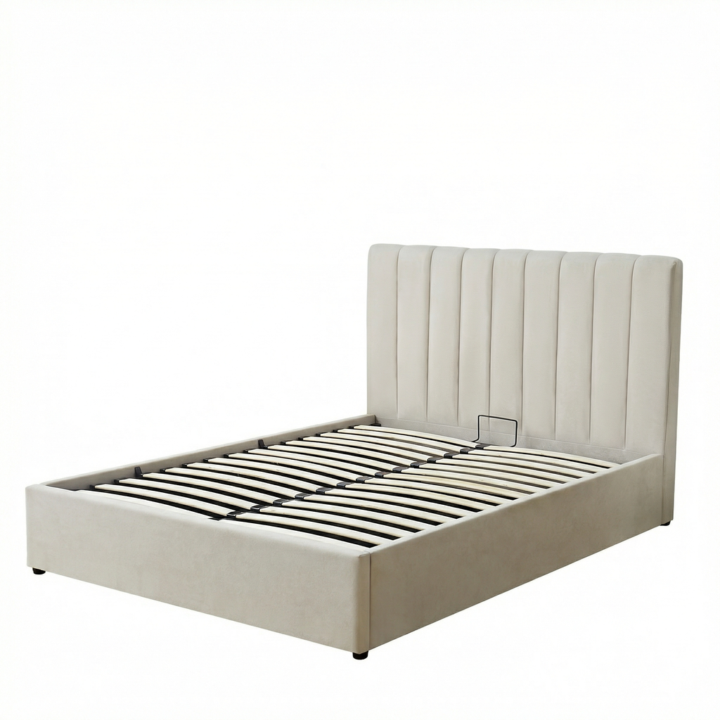 Harold Double Ottoman Storage Bed with Memory Foam Mattress (5 COLOUR CHOICES)