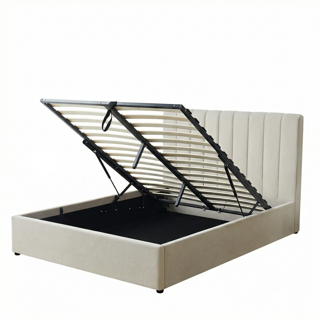 Harold Double Ottoman Storage Bed with Memory Foam Mattress (5 COLOUR CHOICES)