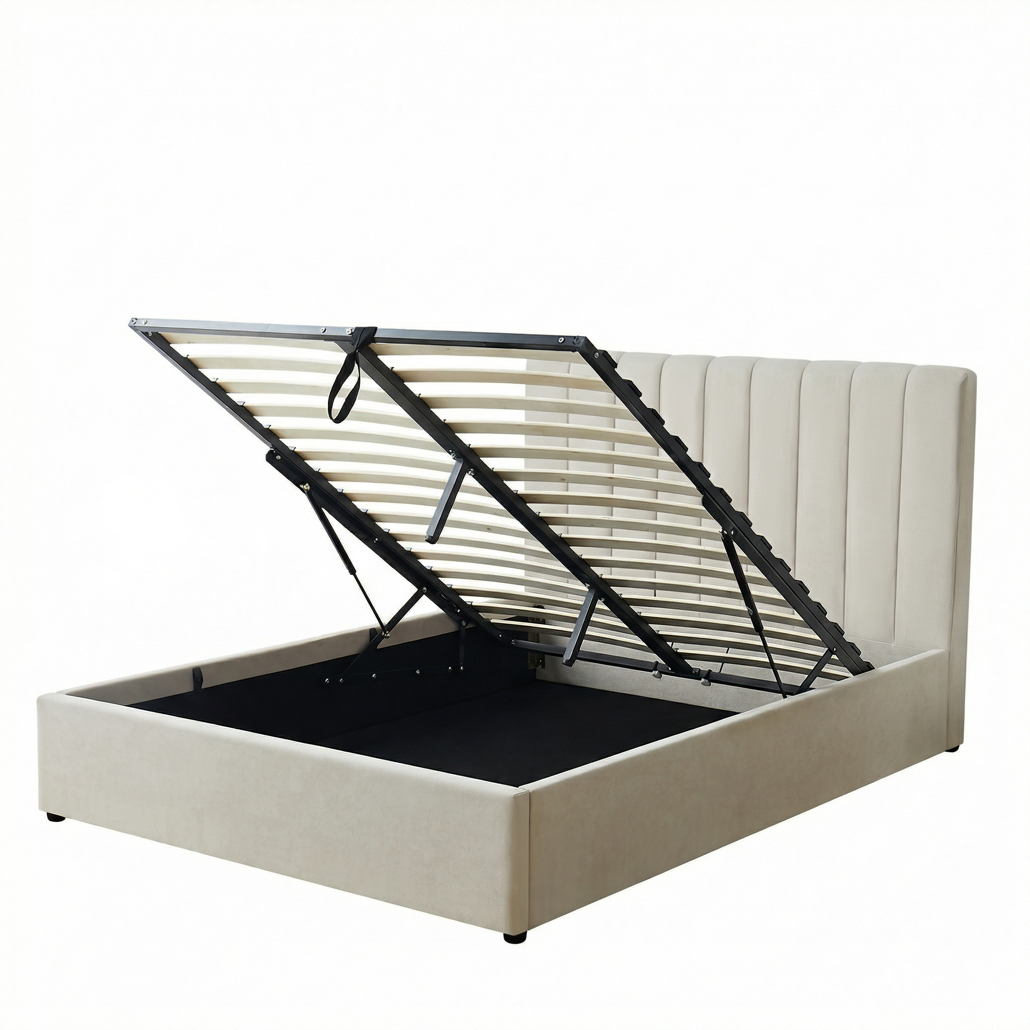 Harold Double Ottoman Storage Bed with Memory Foam Mattress (5 COLOUR CHOICES)