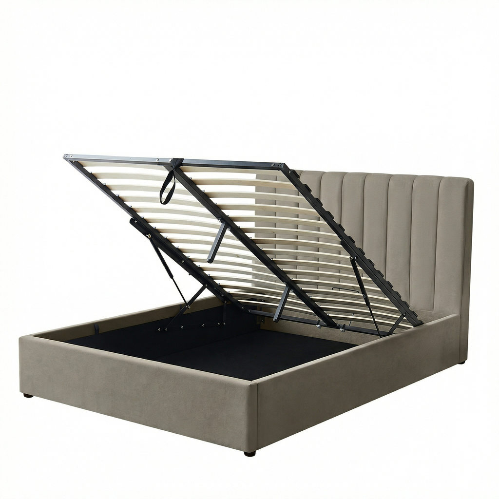 Harold Double Ottoman Storage Bed with Memory Foam Mattress (5 COLOUR CHOICES)