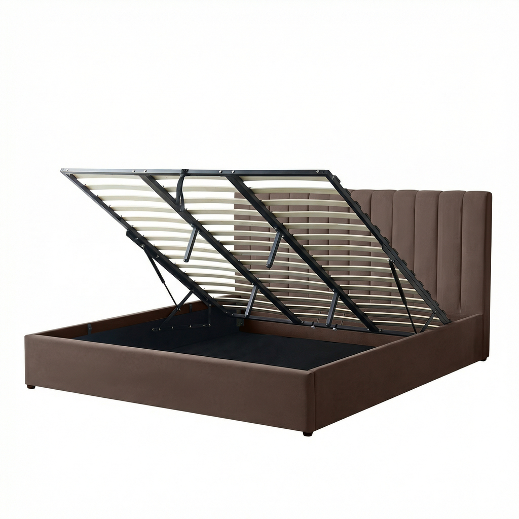 Harold Super-King Ottoman Storage Bed with Memory Foam Mattress (5 COLOUR CHOICES)