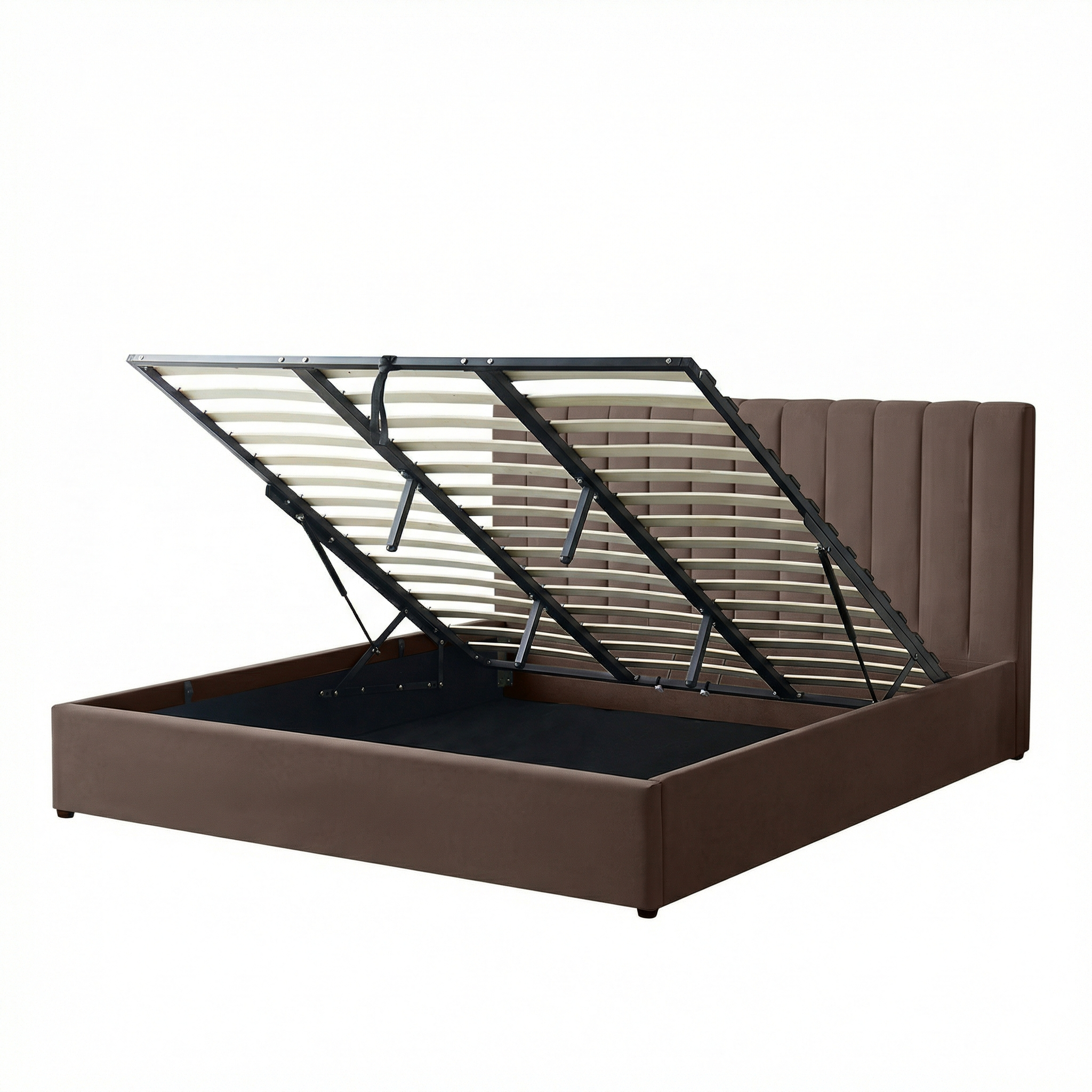Harold Super-King Ottoman Storage Bed with Memory Foam Mattress (5 COLOUR CHOICES)