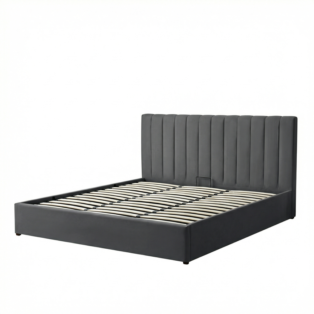 Harold Super-King Ottoman Storage Bed with Memory Foam Mattress (5 COLOUR CHOICES)
