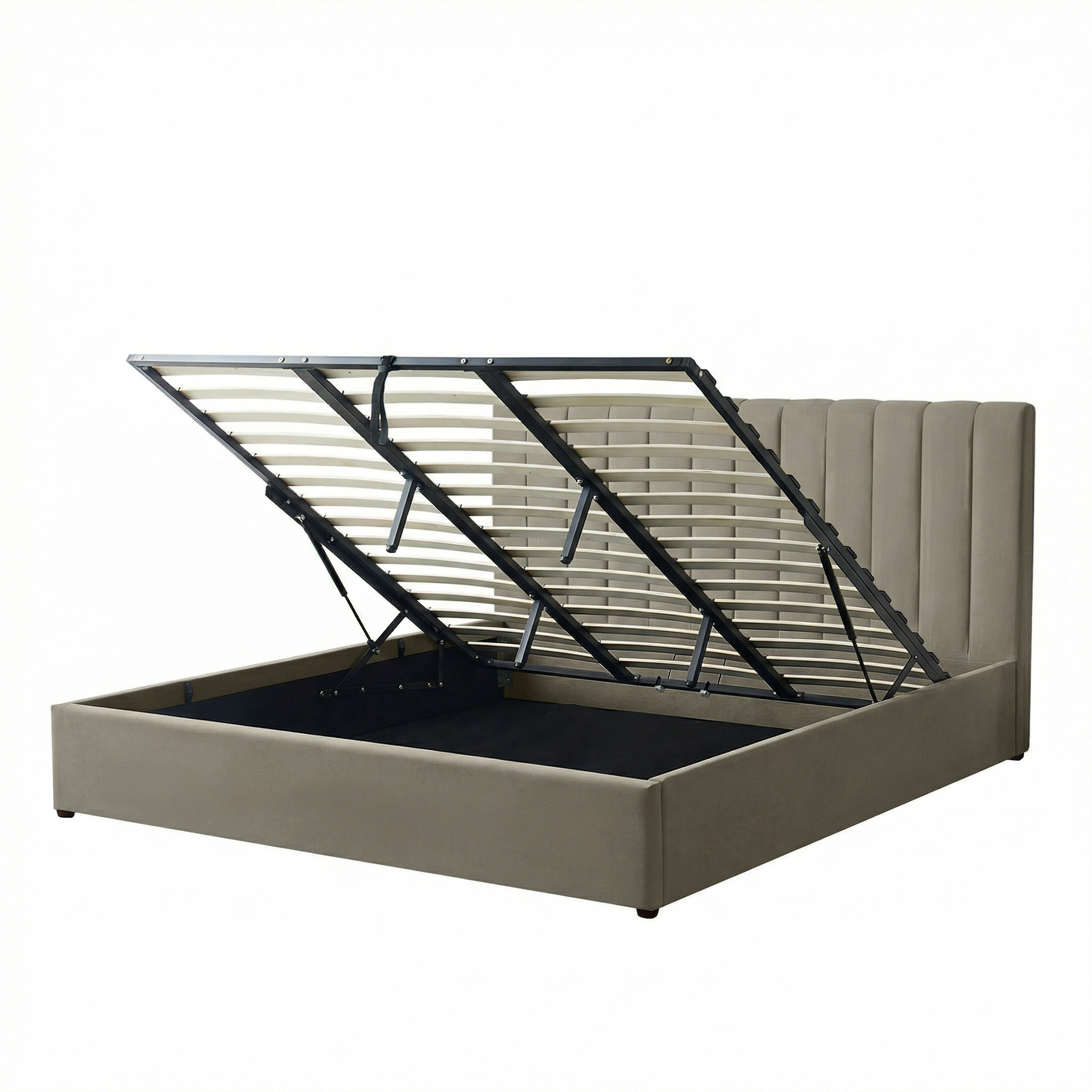 Harold Super-King Ottoman Storage Bed with Memory Foam Mattress (5 COLOUR CHOICES)