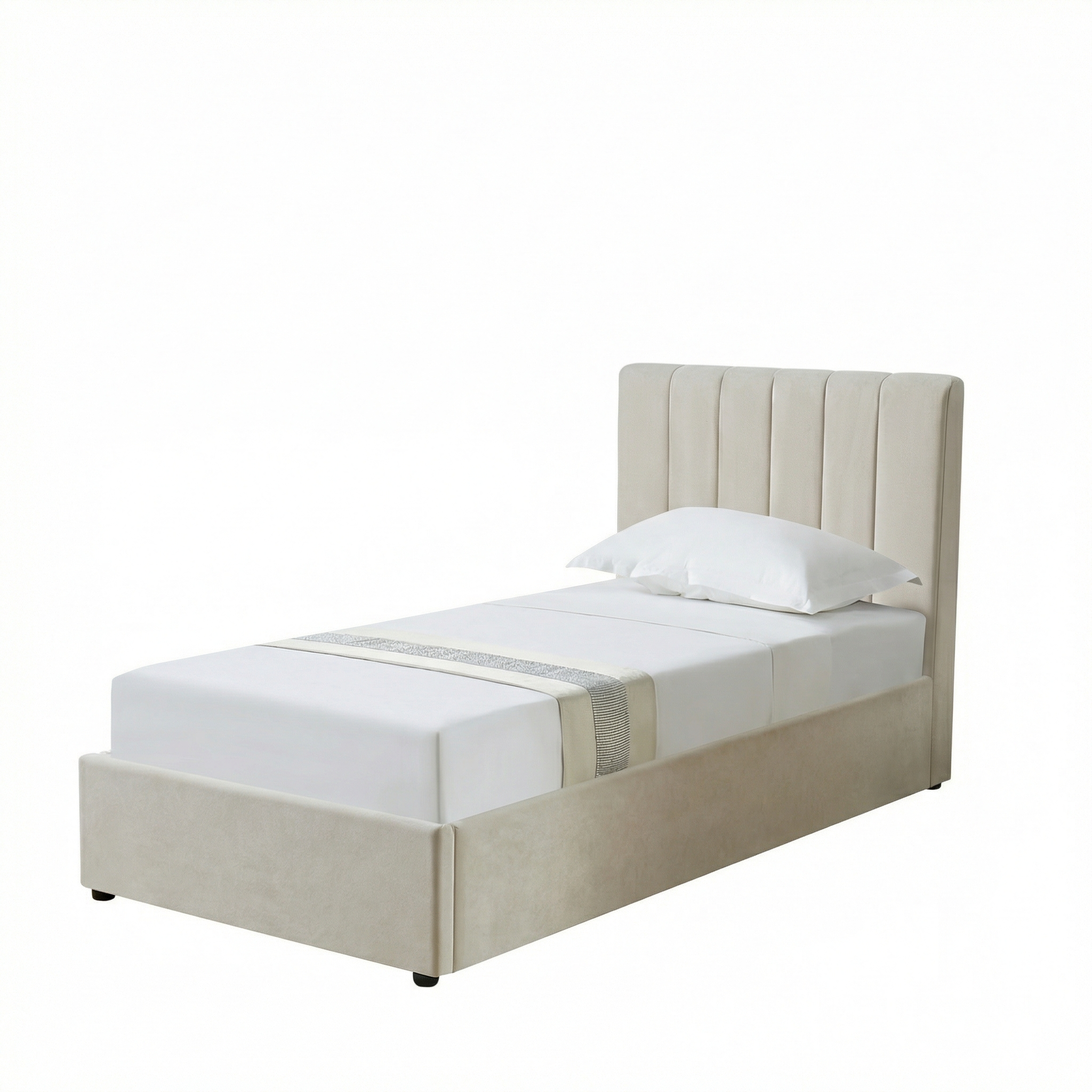 Harold Single Ottoman Storage Bed with Memory Foam Mattress (4 COLOUR CHOICES)