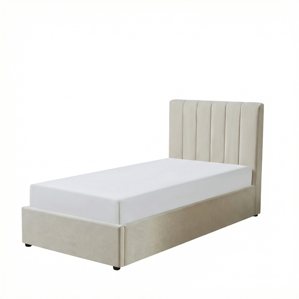 Harold Single Ottoman Storage Bed with Memory Foam Mattress (4 COLOUR CHOICES)