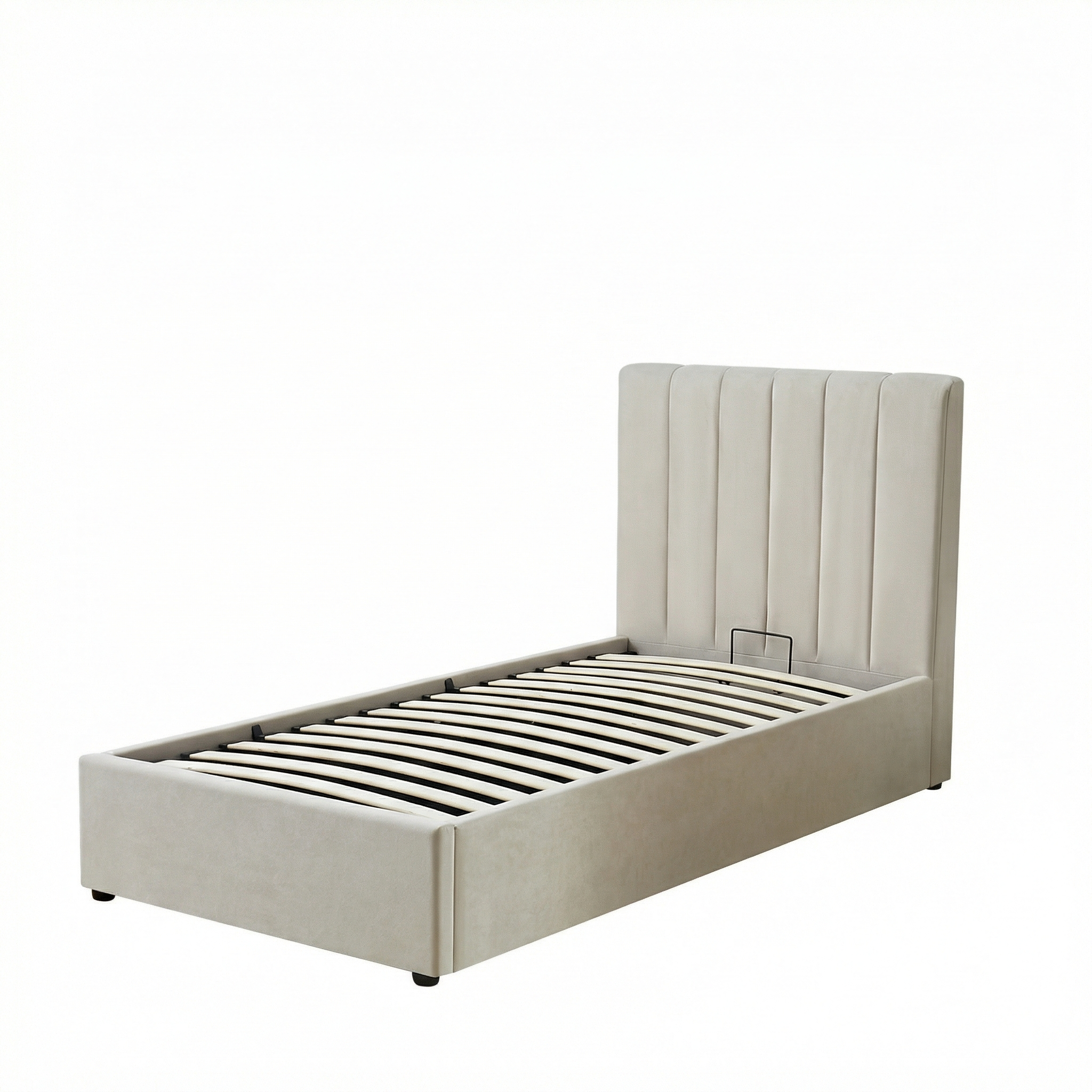 Harold Single Ottoman Storage Bed with Memory Foam Mattress (4 COLOUR CHOICES)