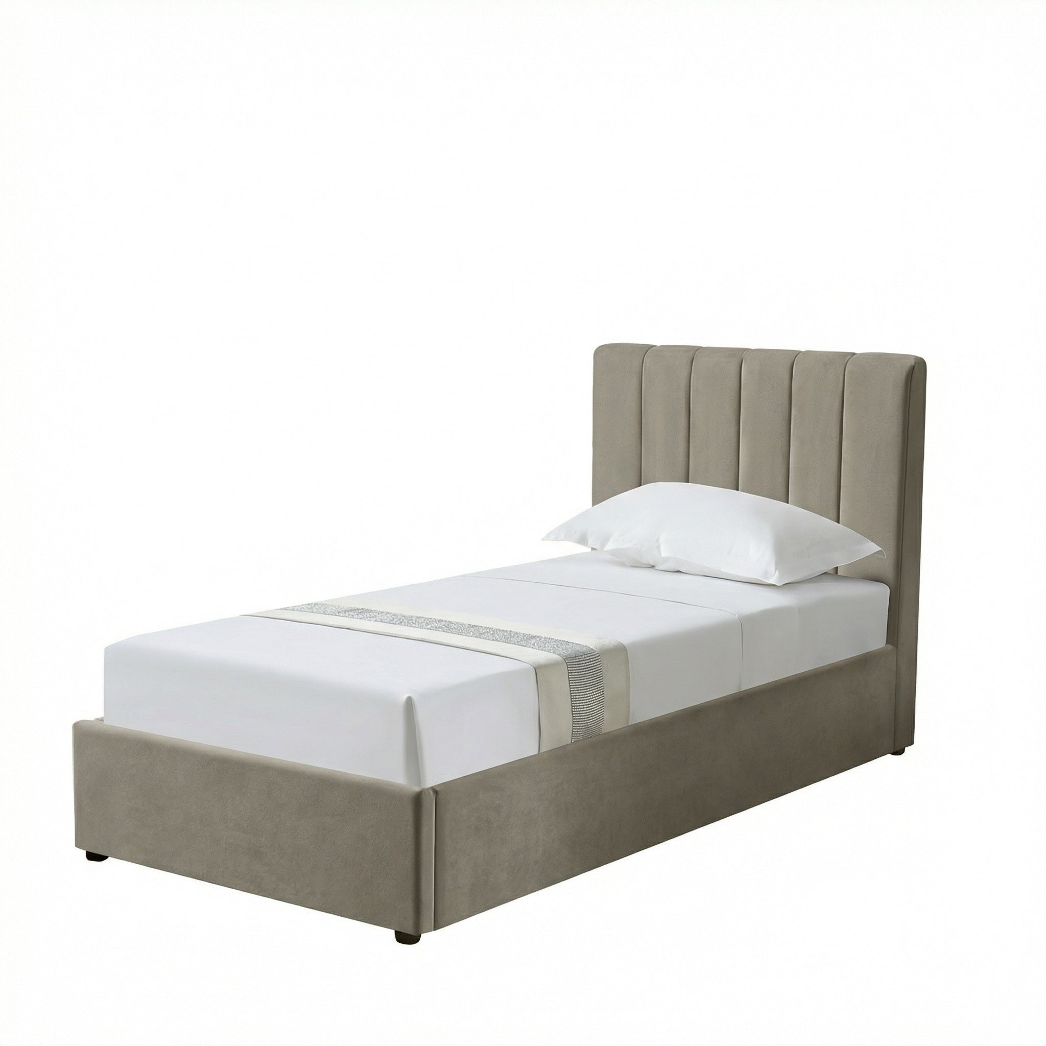 Harold Single Ottoman Storage Bed with Memory Foam Mattress (4 COLOUR CHOICES)