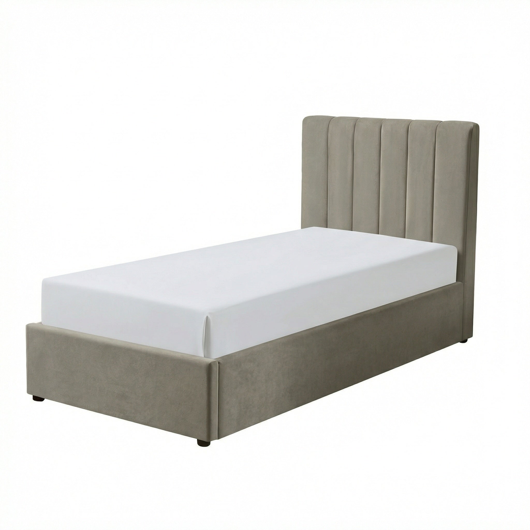 Harold Single Ottoman Storage Bed with Memory Foam Mattress (4 COLOUR CHOICES)