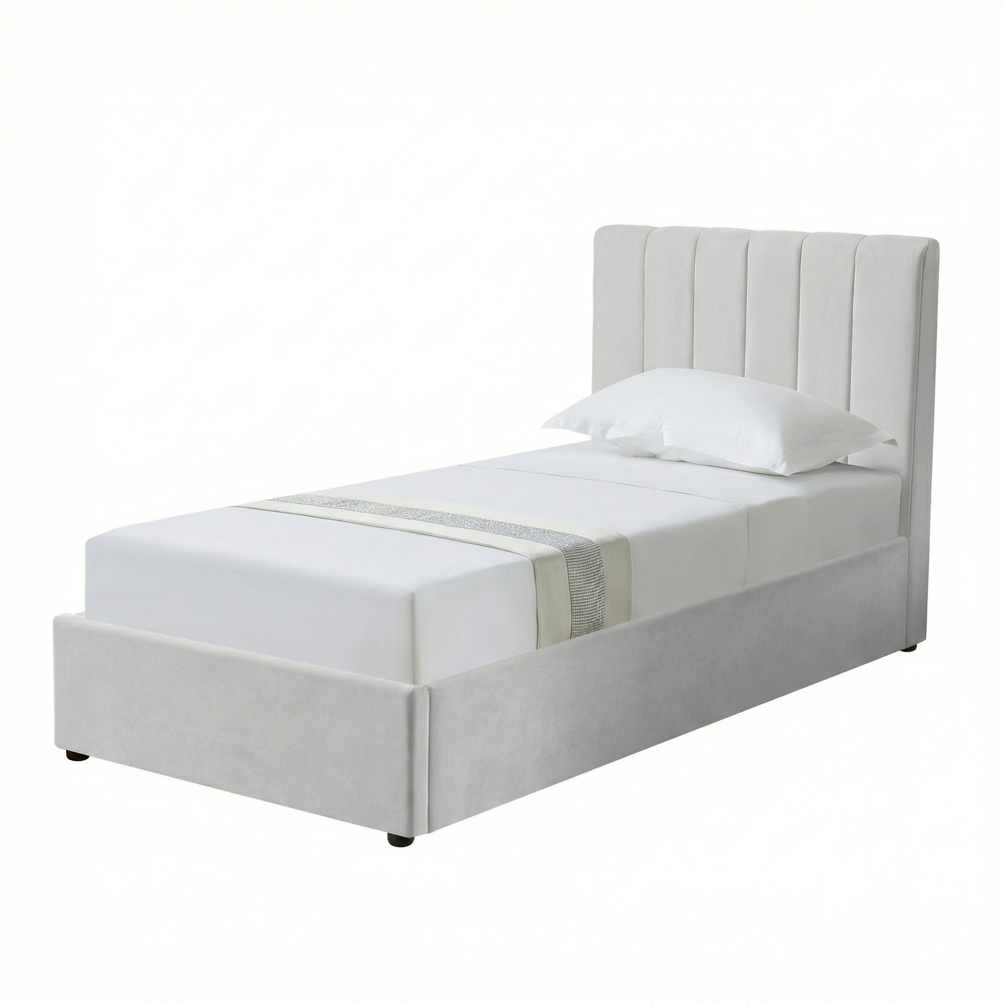 Harold Single Ottoman Storage Bed with Memory Foam Mattress (4 COLOUR CHOICES)