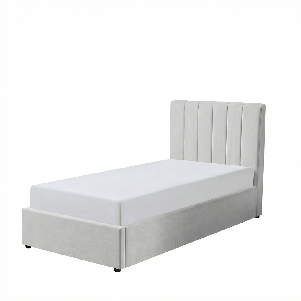 Harold Single Ottoman Storage Bed with Memory Foam Mattress (4 COLOUR CHOICES)