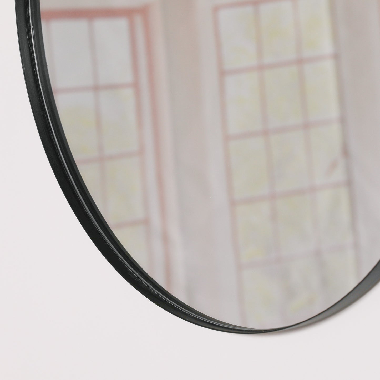 50cm Black Round Wall Mirror