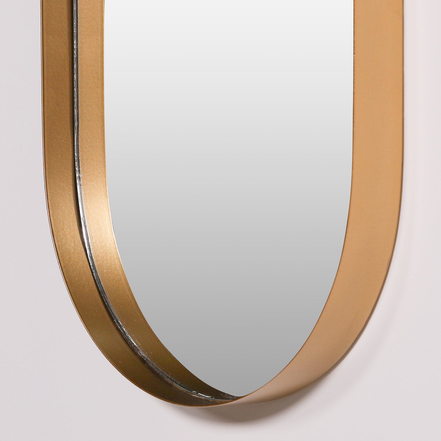 75cm Gold Slim Oval Wall Mirror