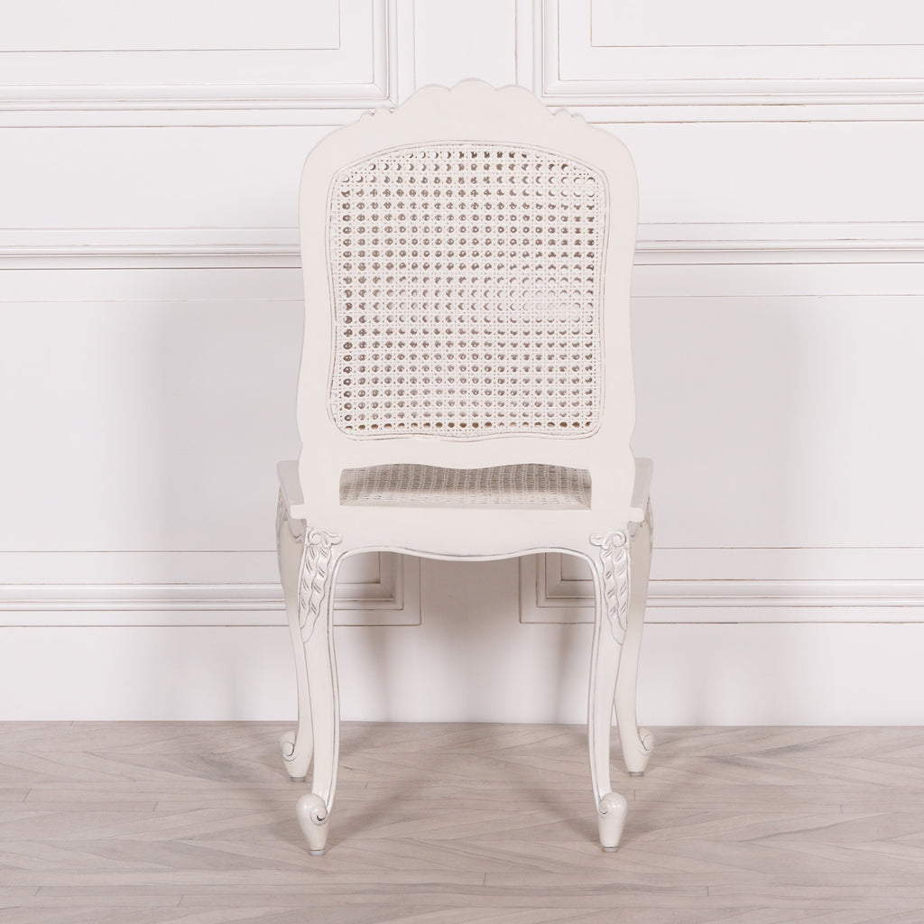 Off White Rattan Dining / Bedroom Chair