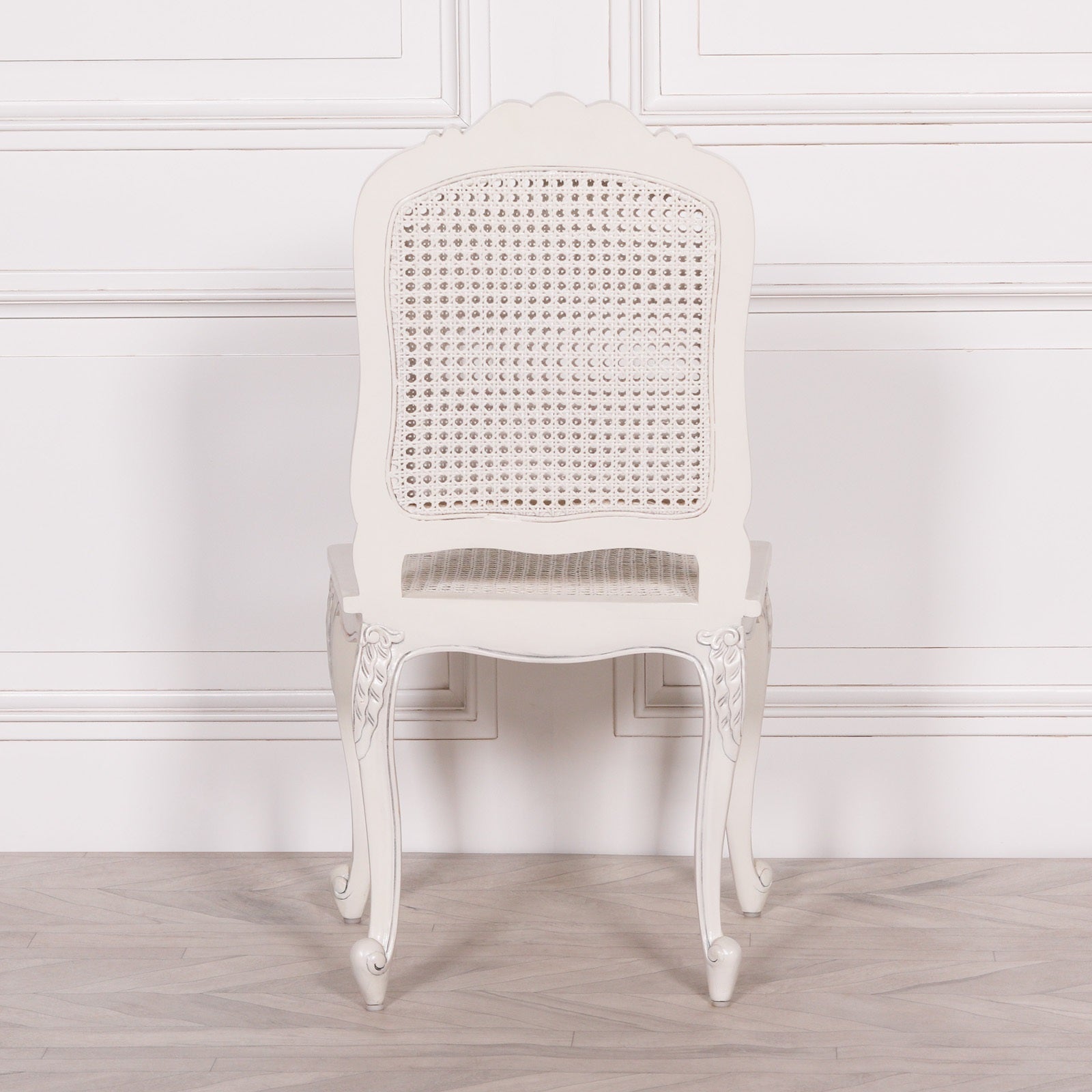 Off White Rattan Dining / Bedroom Chair