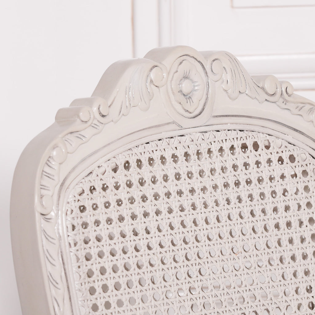 Off White Rattan Dining / Bedroom Chair