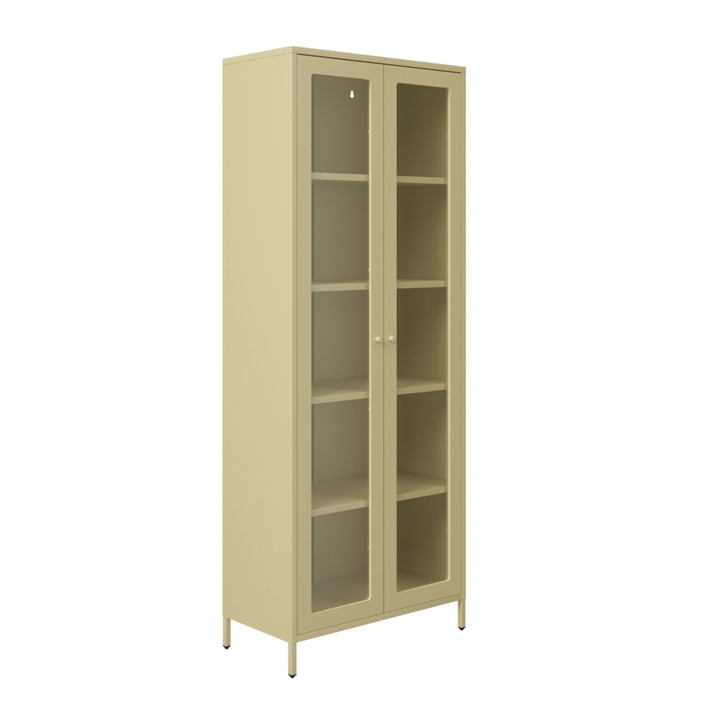 Harry Christian Home Tall Beige Display Cabinet