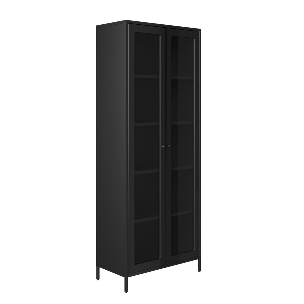 Harry Christian Home Tall Black Display Cabinet