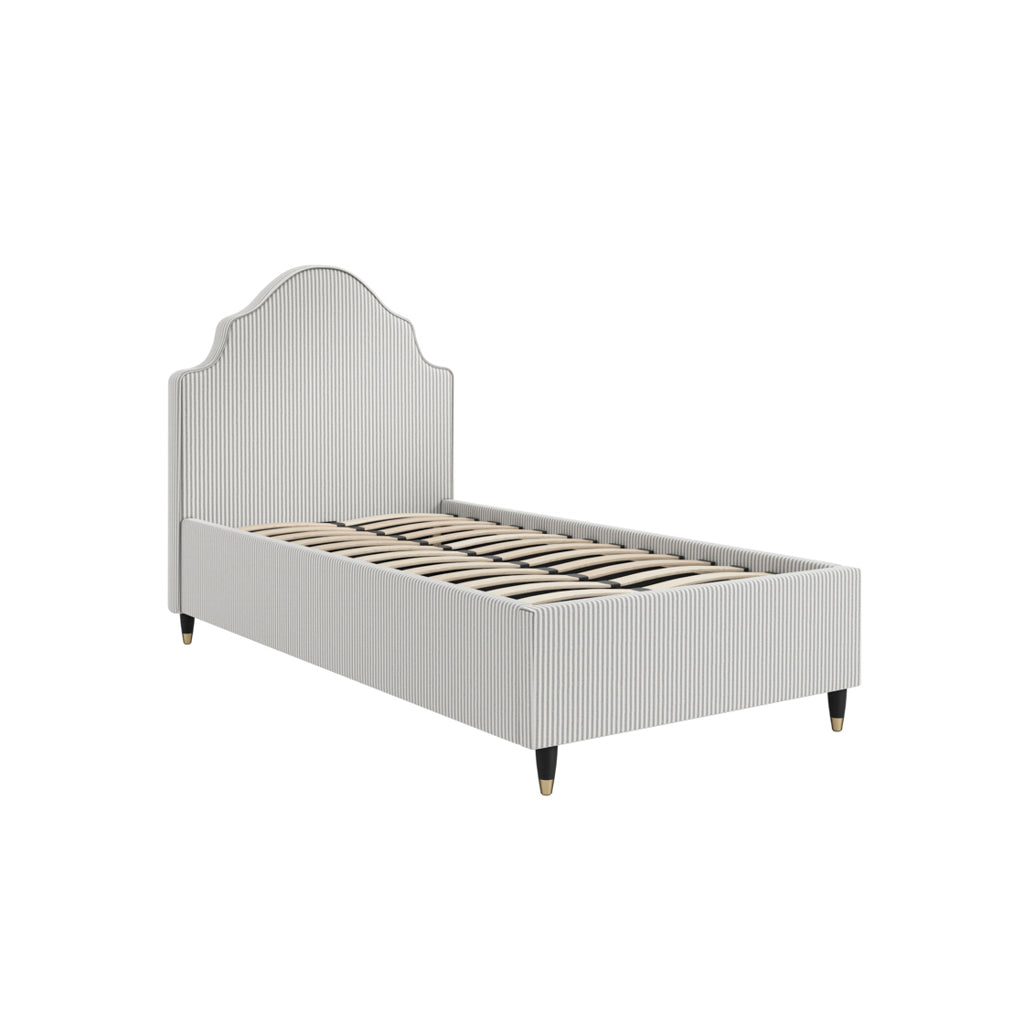 Harmony Home Grey Thin Stripe Single Bed