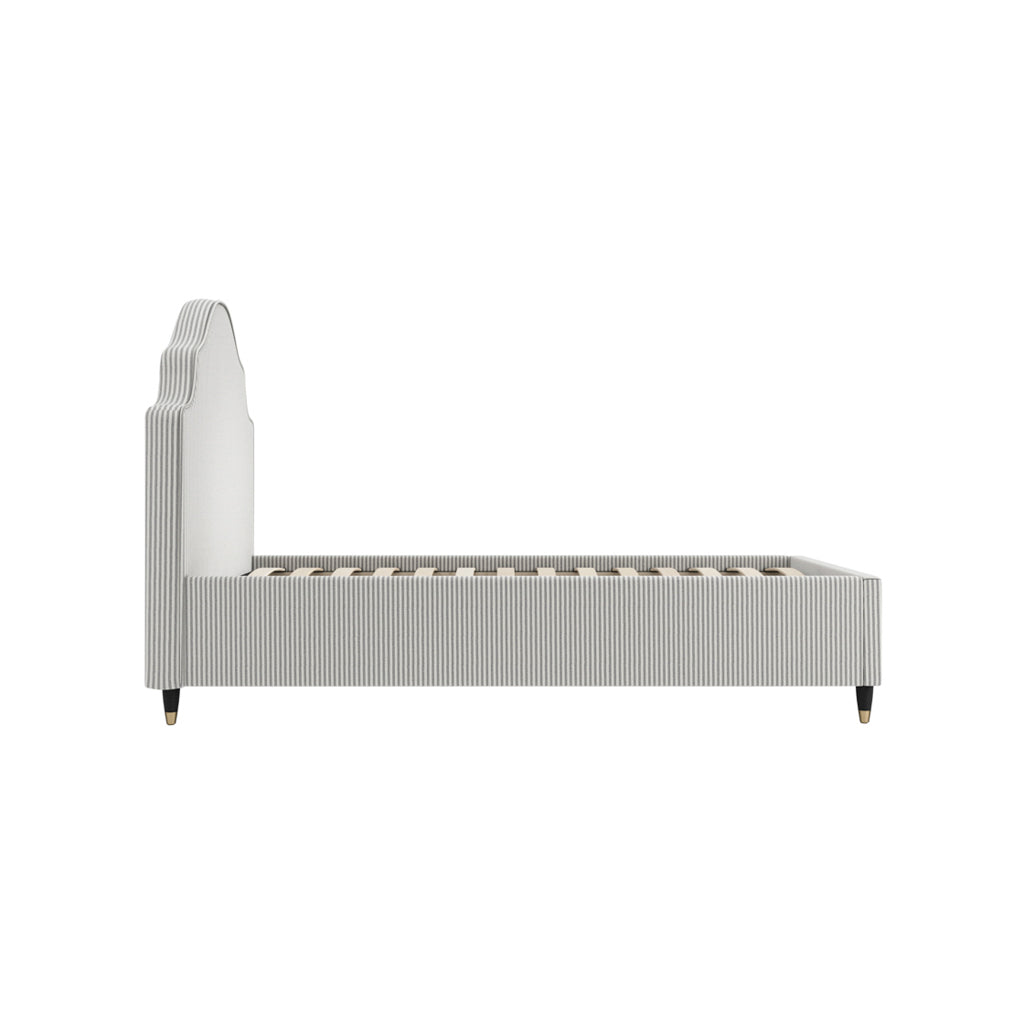 Harmony Home Grey Thin Stripe Single Bed