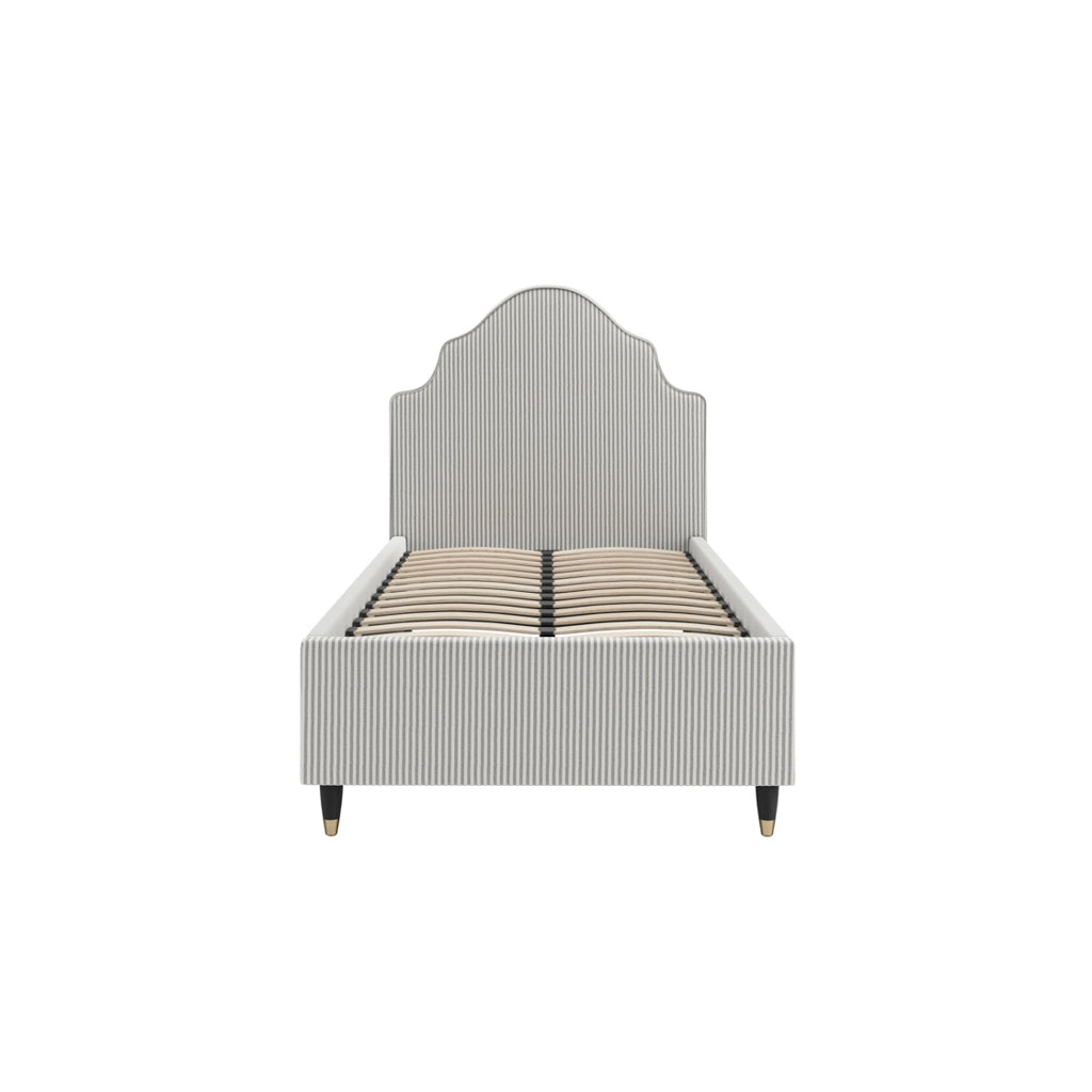 Harmony Home Grey Thin Stripe Single Bed