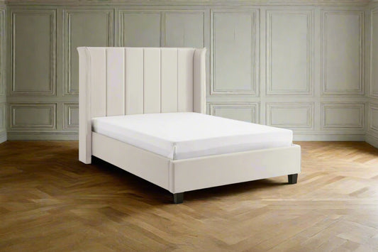 The Pumford Kingsize Bed Frame Natural Velvet
