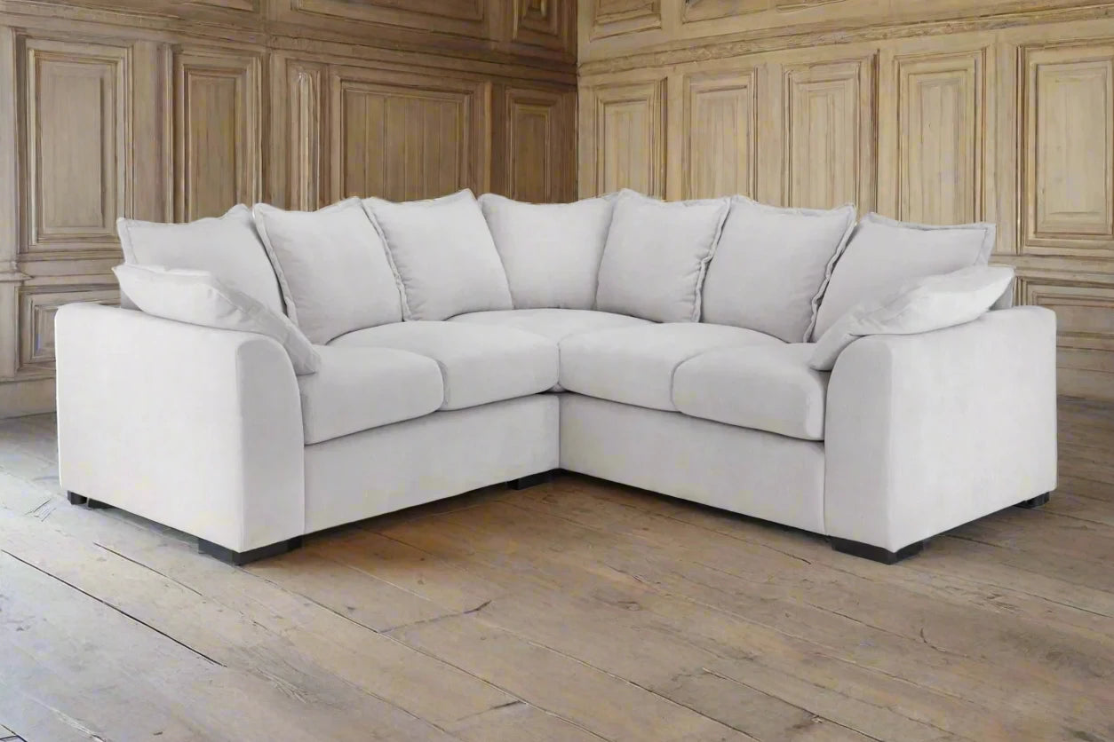 Natural polyester large corner sofa available at heritage home uk