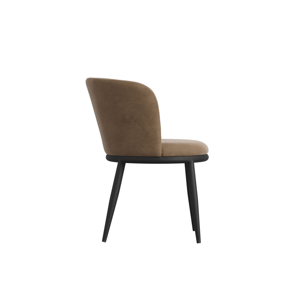 Rina Black Dining Table with 4 Nova Mole Chairs